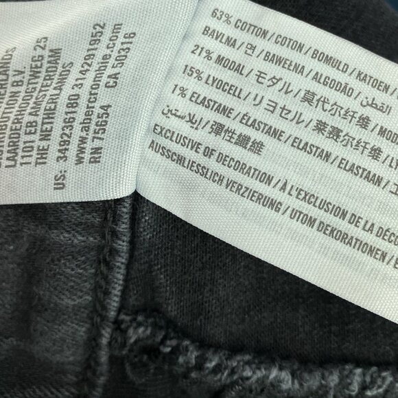 Hollister 7 28 Gray Black Stretch Ultra High Rise Denim Jean Shorts‎ 3" Inseam - Picture 6 of 6